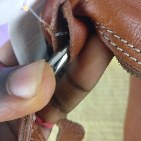 ROOTS Carly Tote Genuine Vegetable tanned 100% Natural Leather Shoulder bag new! - Picture 11 of 16